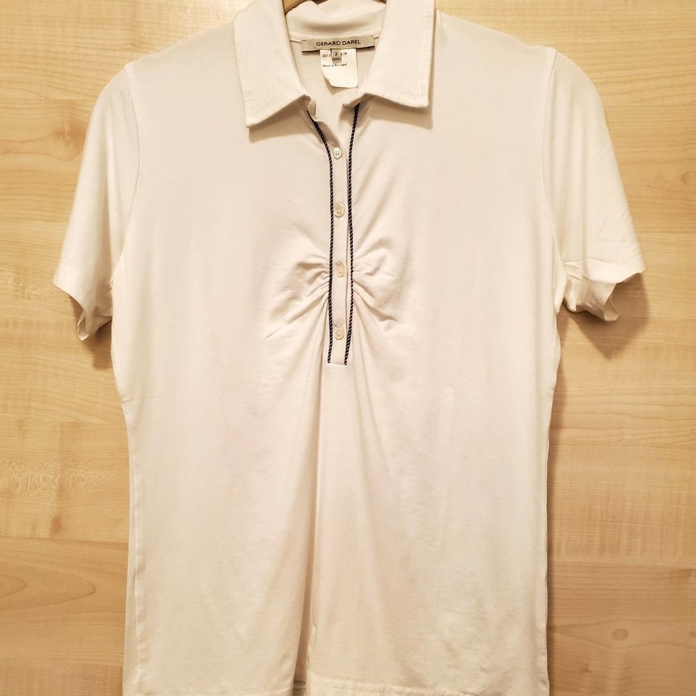 Gerard Darel Collared Short Sleeve Top